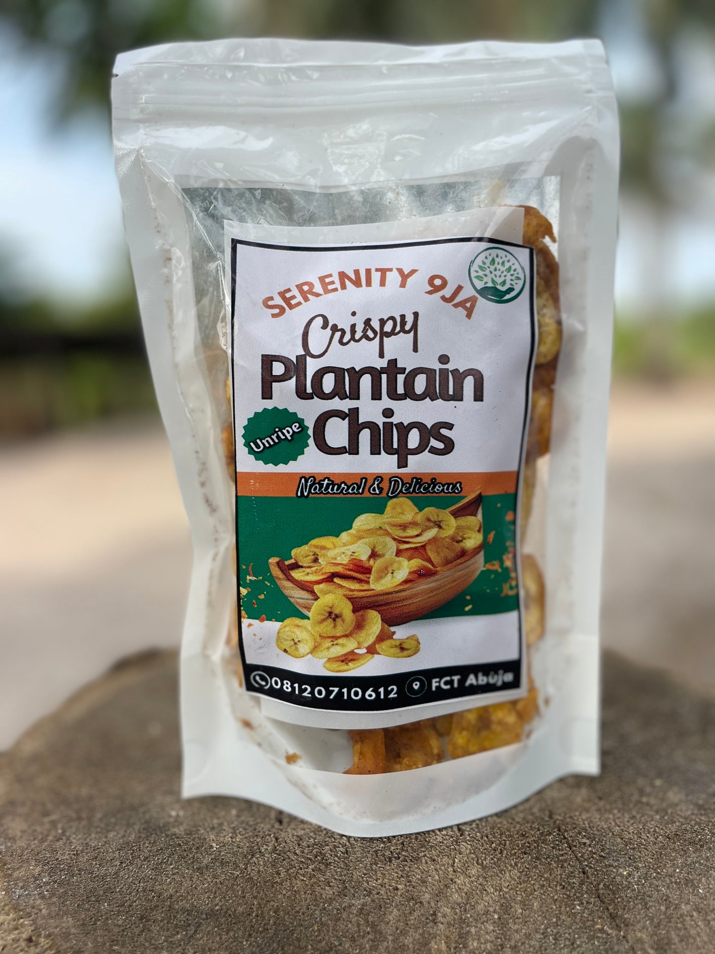 Serenity-9ja-Crispy-Unripe-Plantain-Chips-Healthy-Executive-Snack-Nigeria
Nutrition Facts (per serving): 120 calories, 3g protein, 5g fibre. Scan the back for a full breakdown.